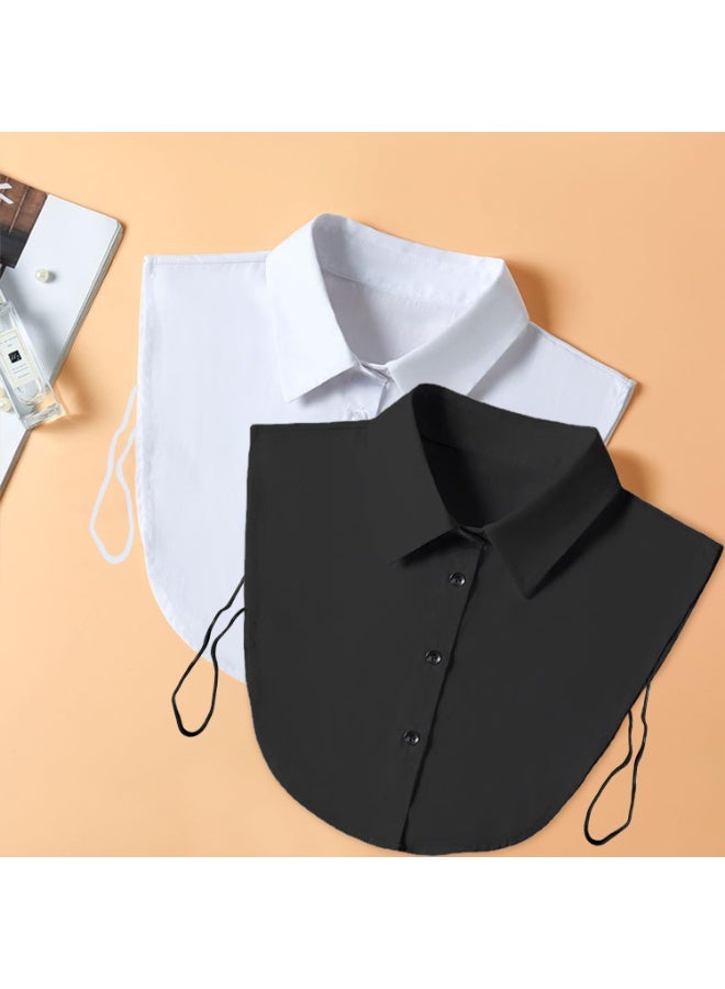 Daytoyz Half Shirt Blouse Fake Collar Detachable Dickey Collar Faux False Collar - Image 3